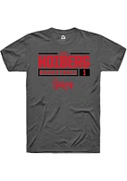 Samuel Hoiberg  Nebraska Cornhuskers Dark Grey Rally NIL Stacked Box Short Sleeve T Shirt
