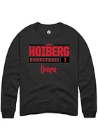 Samuel Hoiberg Rally Nebraska Cornhuskers Mens NIL Stacked Box Long Sleeve Crew Sweatshirt