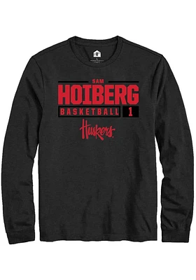 Samuel Hoiberg Nebraska Cornhuskers Rally NIL Stacked Box Long Sleeve T Shirt