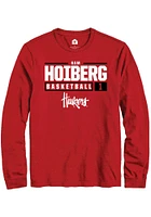 Samuel Hoiberg Nebraska Cornhuskers Rally NIL Stacked Box Long Sleeve T Shirt