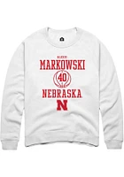 Alexis Markowski Rally Nebraska Cornhuskers Mens NIL Sport Icon Long Sleeve Crew Sweatshirt