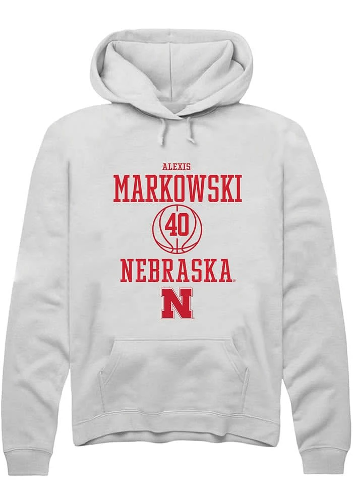 Alexis Markowski Rally Nebraska Cornhuskers Mens NIL Sport Icon Long Sleeve Hoodie