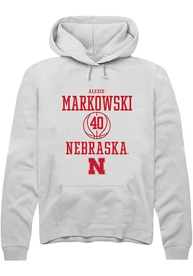 Alexis Markowski Rally Nebraska Cornhuskers Mens NIL Sport Icon Long Sleeve Hoodie