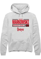 Alexis Markowski Rally Nebraska Cornhuskers Mens NIL Stacked Box Long Sleeve Hoodie