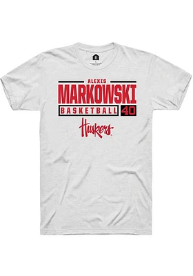 Alexis Markowski Nebraska Cornhuskers Rally NIL Stacked Box Short Sleeve T Shirt