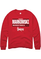 Alexis Markowski  Rally Nebraska Cornhuskers Mens Red NIL Stacked Box Long Sleeve Crew Sweatshirt