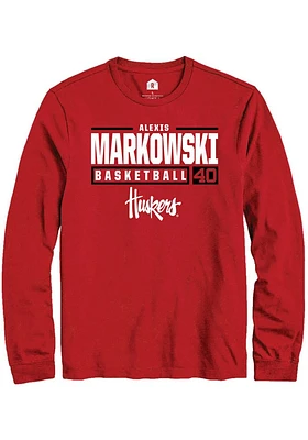 Alexis Markowski Nebraska Cornhuskers Rally NIL Stacked Box Long Sleeve T Shirt