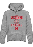 Allison Weidner  Rally Nebraska Cornhuskers Mens Graphite NIL Sport Icon Long Sleeve Hoodie
