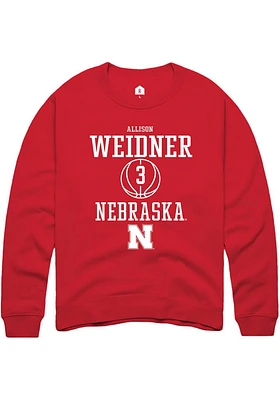 Allison Weidner Rally Nebraska Cornhuskers Mens NIL Sport Icon Long Sleeve Crew Sweatshirt