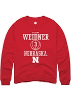 Allison Weidner Rally Nebraska Cornhuskers Mens NIL Sport Icon Long Sleeve Crew Sweatshirt