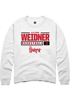 Allison Weidner Rally Nebraska Cornhuskers Mens NIL Stacked Box Long Sleeve Crew Sweatshirt