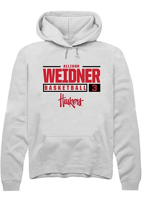 Allison Weidner Rally Nebraska Cornhuskers Mens NIL Stacked Box Long Sleeve Hoodie