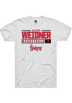 Allison Weidner Nebraska Cornhuskers Rally NIL Stacked Box Short Sleeve T Shirt