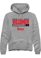 Allison Weidner  Rally Nebraska Cornhuskers Mens Graphite NIL Stacked Box Long Sleeve Hoodie