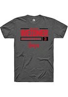 Allison Weidner  Nebraska Cornhuskers Dark Grey Rally NIL Stacked Box Short Sleeve T Shirt