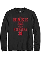 Callin Hake  Nebraska Cornhuskers Black Rally NIL Sport Icon Long Sleeve T Shirt
