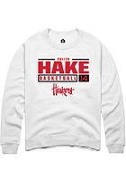 Callin Hake Rally Nebraska Cornhuskers Mens NIL Stacked Box Long Sleeve Crew Sweatshirt