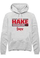 Callin Hake Rally Nebraska Cornhuskers Mens NIL Stacked Box Long Sleeve Hoodie