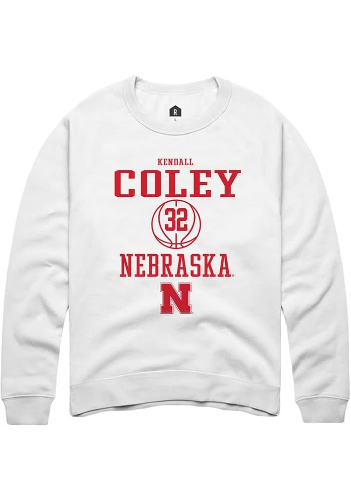 Kendall Coley Rally Nebraska Cornhuskers Mens NIL Sport Icon Long Sleeve Crew Sweatshirt