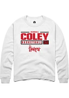 Kendall Coley Rally Nebraska Cornhuskers Mens NIL Stacked Box Long Sleeve Crew Sweatshirt