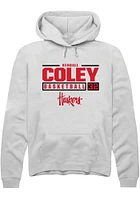 Kendall Coley Rally Nebraska Cornhuskers Mens NIL Stacked Box Long Sleeve Hoodie
