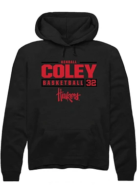 Kendall Coley Rally Nebraska Cornhuskers Mens NIL Stacked Box Long Sleeve Hoodie