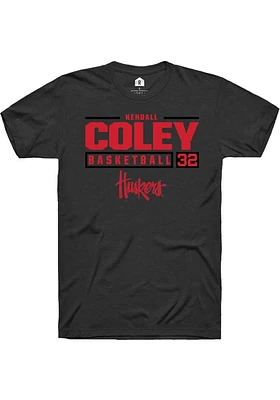 Kendall Coley Nebraska Cornhuskers Rally NIL Stacked Box Short Sleeve T Shirt