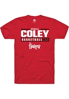 Kendall Coley Nebraska Cornhuskers Rally NIL Stacked Box Short Sleeve T Shirt