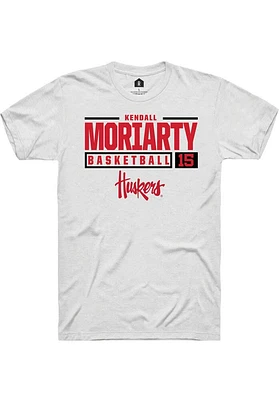 Kendall Moriarty Nebraska Cornhuskers Rally NIL Stacked Box Short Sleeve T Shirt