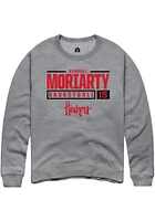 Kendall Moriarty  Rally Nebraska Cornhuskers Mens Graphite NIL Stacked Box Long Sleeve Crew Sweats..