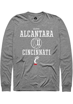 Elissa Alcantara  Cincinnati Bearcats Graphite Rally NIL Sport Icon Long Sleeve T Shirt