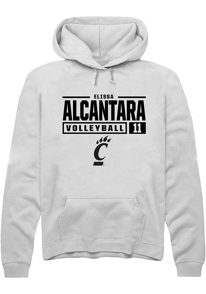 Elissa Alcantara Rally Cincinnati Bearcats Mens NIL Stacked Box Long Sleeve Hoodie