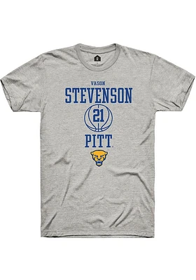 Vason Stevenson  Pitt Panthers Ash Rally NIL Sport Icon Short Sleeve T Shirt