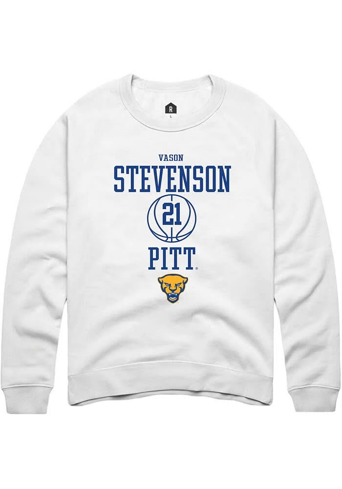 Vason Stevenson Rally Pitt Panthers Mens NIL Sport Icon Long Sleeve Crew Sweatshirt
