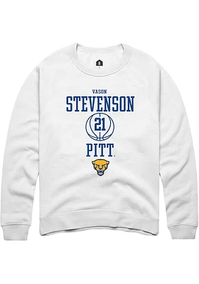 Vason Stevenson Rally Pitt Panthers Mens NIL Sport Icon Long Sleeve Crew Sweatshirt