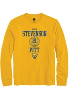 Vason Stevenson  Pitt Panthers Gold Rally NIL Sport Icon Long Sleeve T Shirt