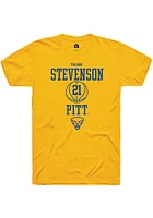 Vason Stevenson  Pitt Panthers Gold Rally NIL Sport Icon Short Sleeve T Shirt
