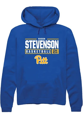 Vason Stevenson Rally Pitt Panthers Mens NIL Stacked Box Long Sleeve Hoodie