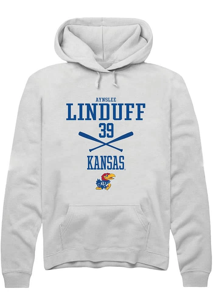 Aynslee Linduff Rally Kansas Jayhawks Mens NIL Sport Icon Long Sleeve Hoodie