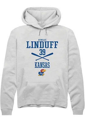 Aynslee Linduff Rally Kansas Jayhawks Mens NIL Sport Icon Long Sleeve Hoodie