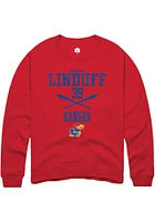 Aynslee Linduff Rally Kansas Jayhawks Mens NIL Sport Icon Long Sleeve Crew Sweatshirt