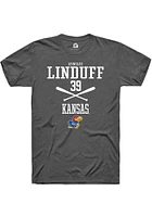 Aynslee Linduff  Kansas Jayhawks Dark Grey Rally NIL Sport Icon Short Sleeve T Shirt