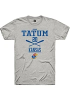 Emma Tatum  Kansas Jayhawks Ash Rally NIL Sport Icon Short Sleeve T Shirt