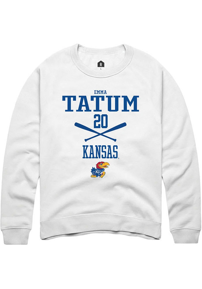 Emma Tatum Rally Kansas Jayhawks Mens NIL Sport Icon Long Sleeve Crew Sweatshirt