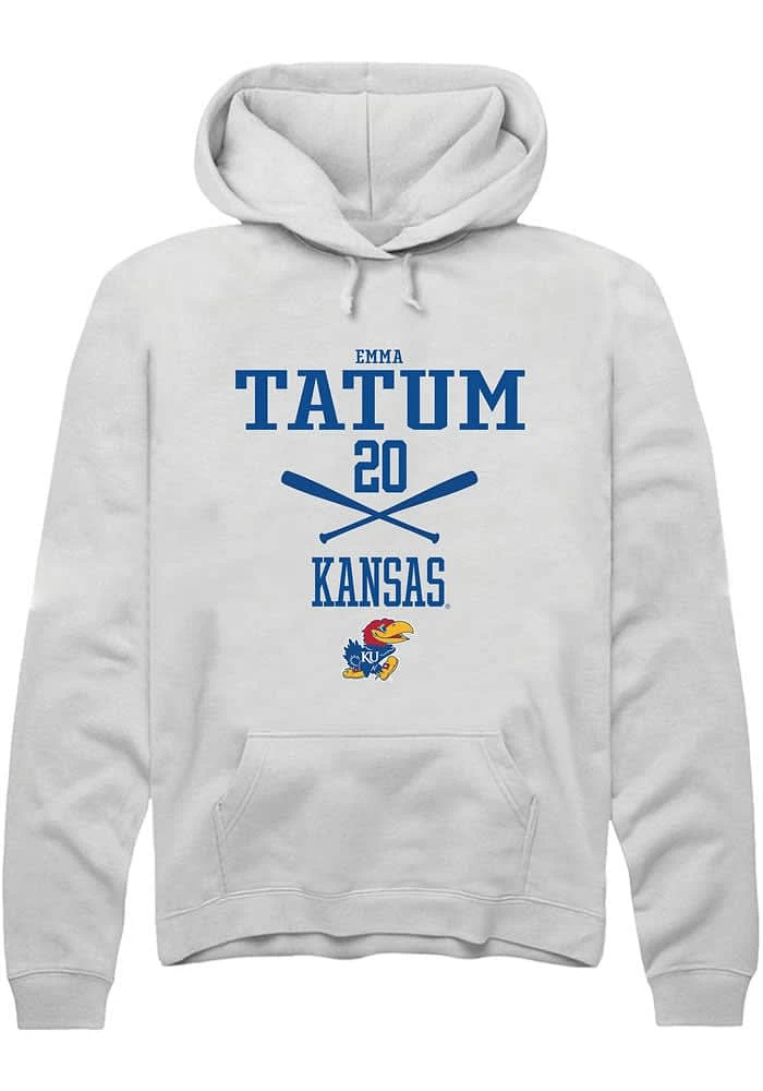 Emma Tatum Rally Kansas Jayhawks Mens NIL Sport Icon Long Sleeve Hoodie