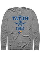 Emma Tatum  Kansas Jayhawks Graphite Rally NIL Sport Icon Long Sleeve T Shirt