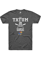 Emma Tatum  Kansas Jayhawks Dark Grey Rally NIL Sport Icon Short Sleeve T Shirt