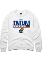 Emma Tatum Rally Kansas Jayhawks Mens NIL Stacked Box Long Sleeve Crew Sweatshirt