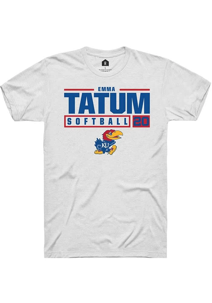 Emma Tatum Kansas Jayhawks Rally NIL Stacked Box Short Sleeve T Shirt