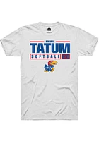 Emma Tatum Kansas Jayhawks Rally NIL Stacked Box Short Sleeve T Shirt